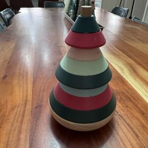 Hearth & Hand Stacking Tree Toy - Red, Green, Natural
